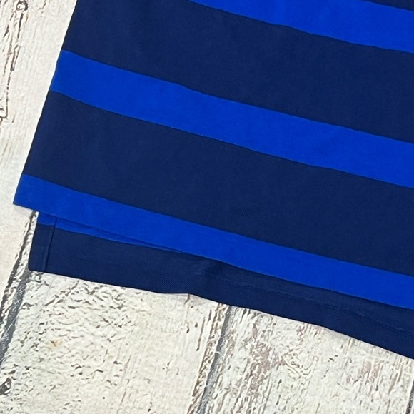 Polo Ralph Lauren Custom Fit Blue Striped Mens Short Sleeve Polo Golf Shirt - Picture 3 of 4